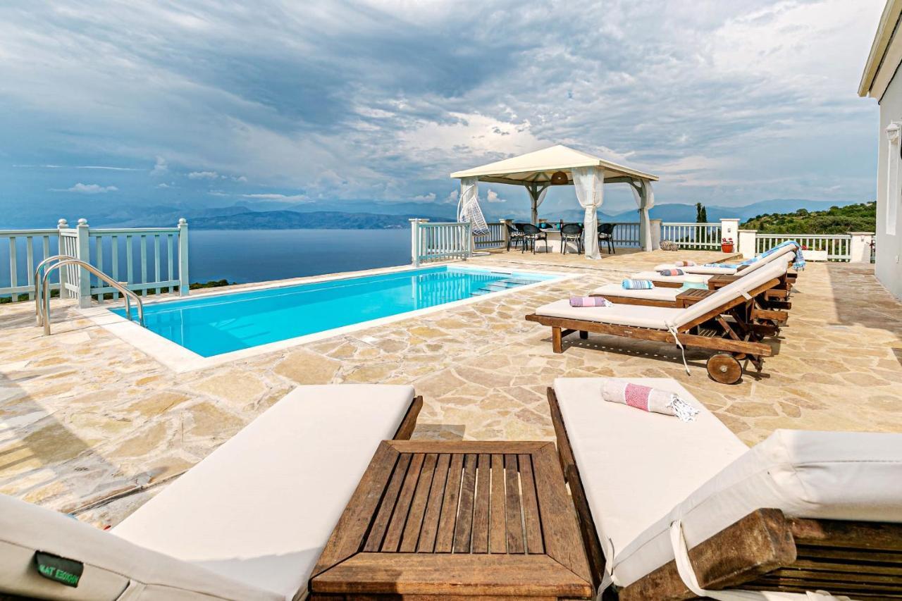 Villa Orizontas Corfu, Private Villa With Breathtaking Views Loutses Exterior photo